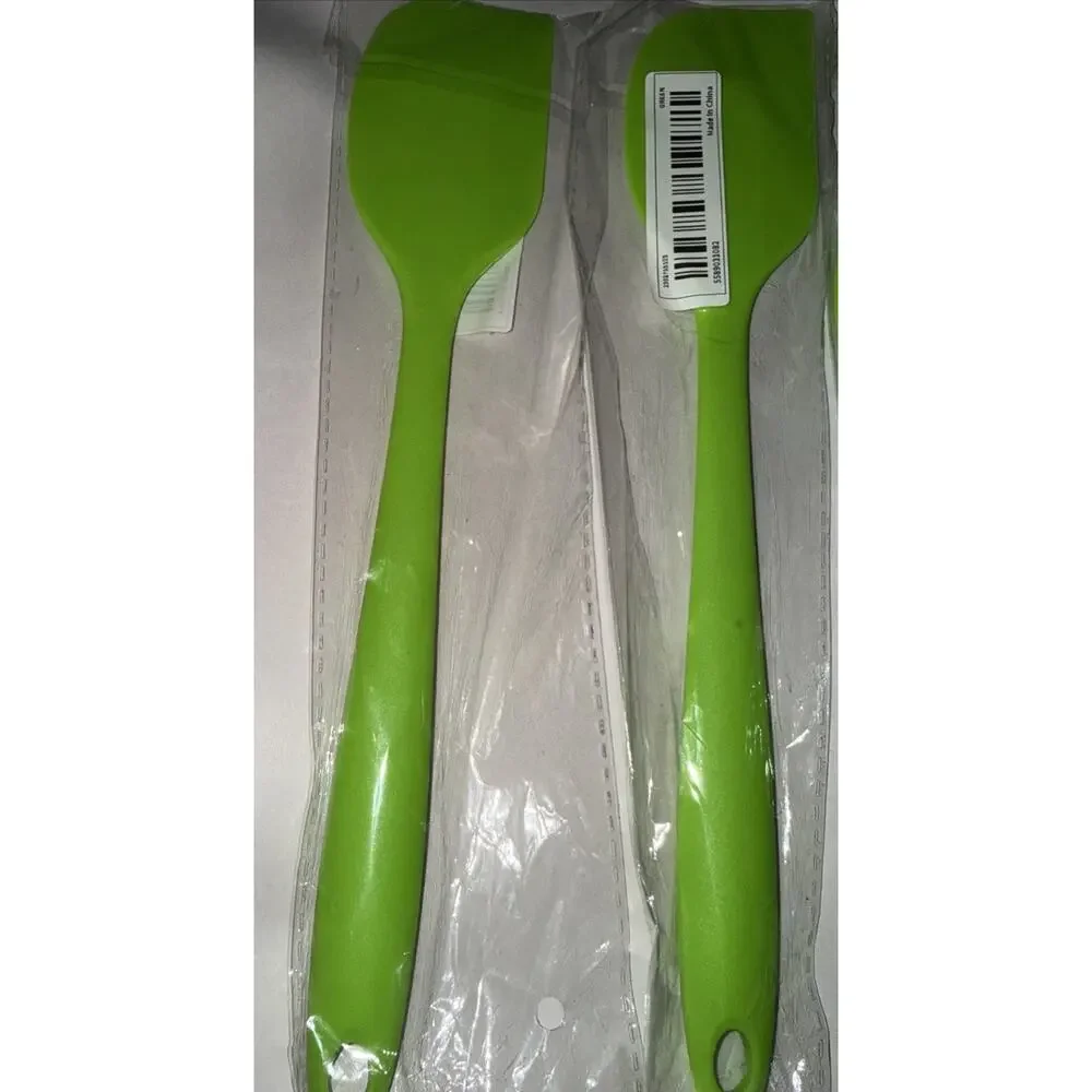 NWT Set Of Three Silicone Green Spatulas And A Jar/Bottle Opener With FREE Ladle